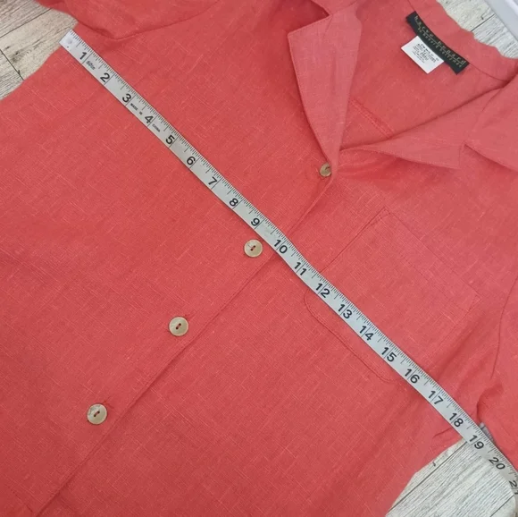 HARVE BENARD Linen PINK 2PC SUIT SET Blazer Pants Small vintage - Picture 7 of 14